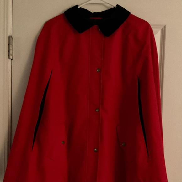 Talbots Donegal Funnel Neck Zip Red Cape - Picture 9 of 9